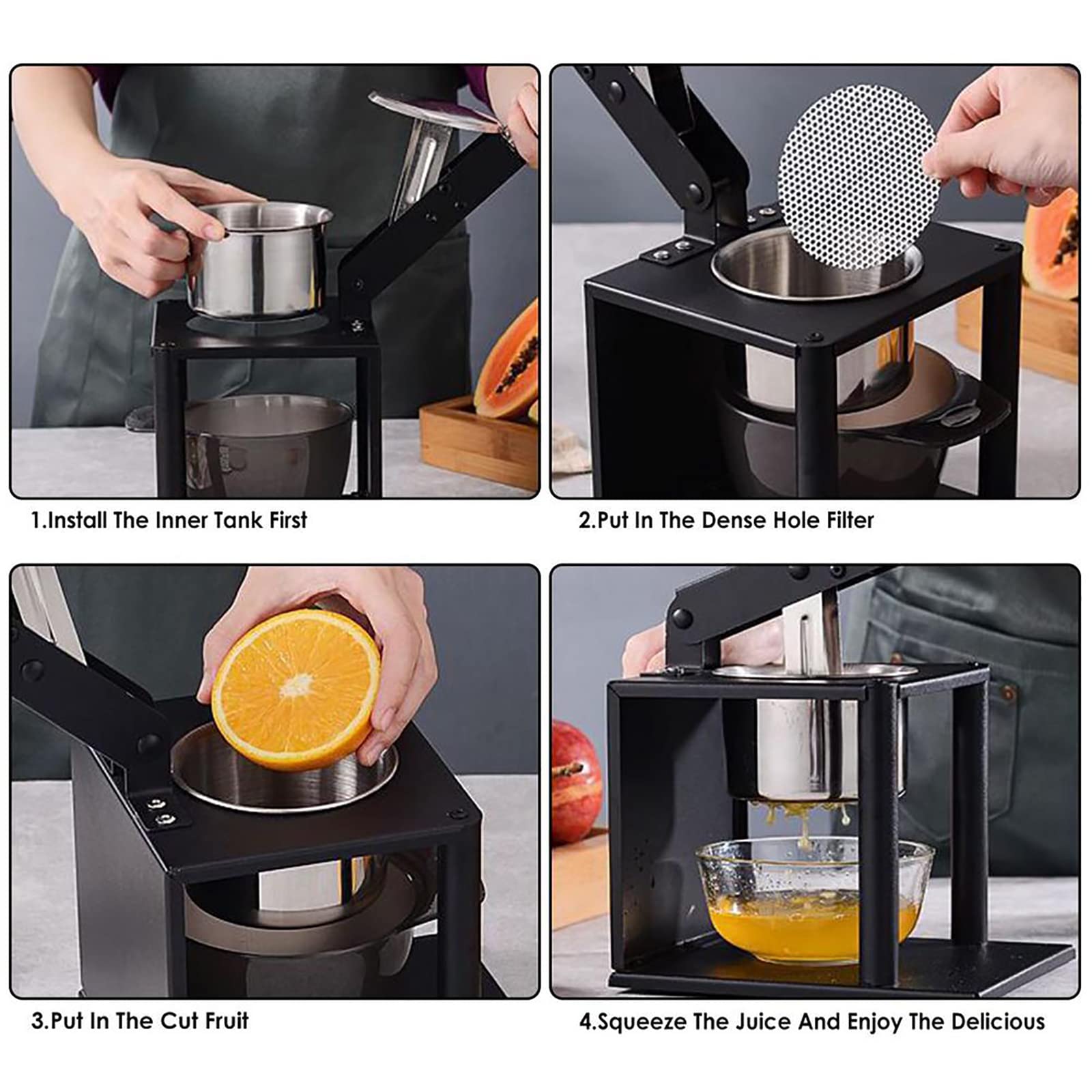 Spremiagrumi per canna da zucchero, spremiagrumi manuale per limoni, spremiagrumi per arance, spremiagrumi manuale per agrumi, spremiagrumi per frutta per impieghi gravosi, spremiagrumi a ma