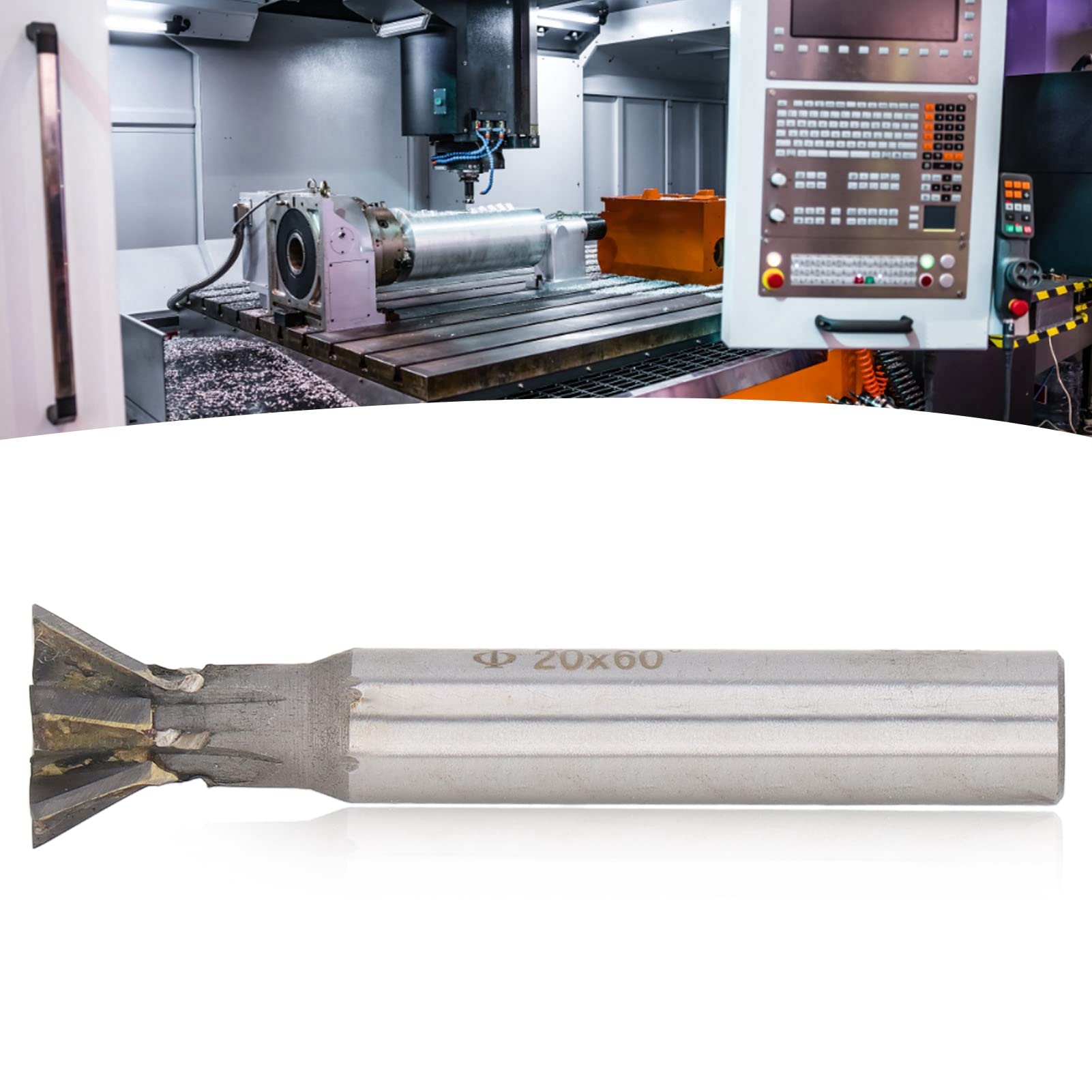 Fresa A Coda Di Rondine 60° 20mm In Carburo - 6 Scanalature Per Lavorazioni Di Precisione - Foto 4