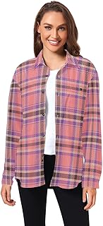 Camisa de manga larga para hombre, color rosa, a cuadros, vintage, chaqueta de poliéster con puños doblados