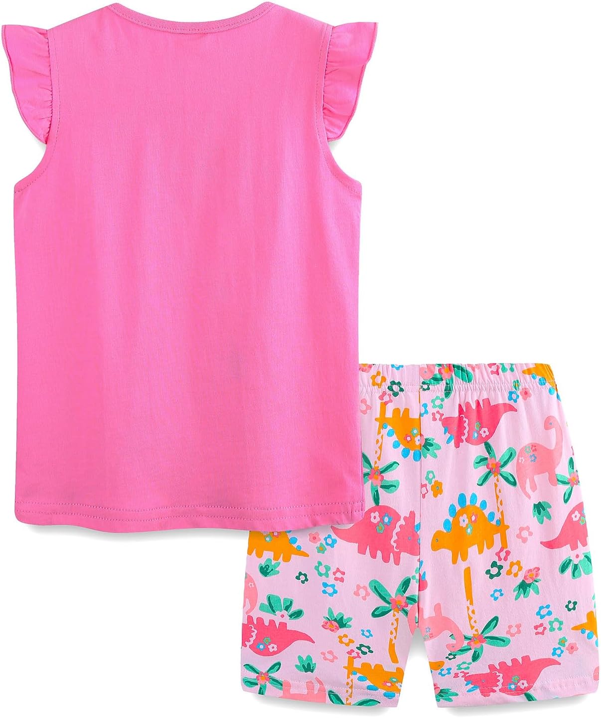 Baby Toddler Girl's Cotton Short Sleeve Tshirt and Short Set 2-7 Years - Image 2