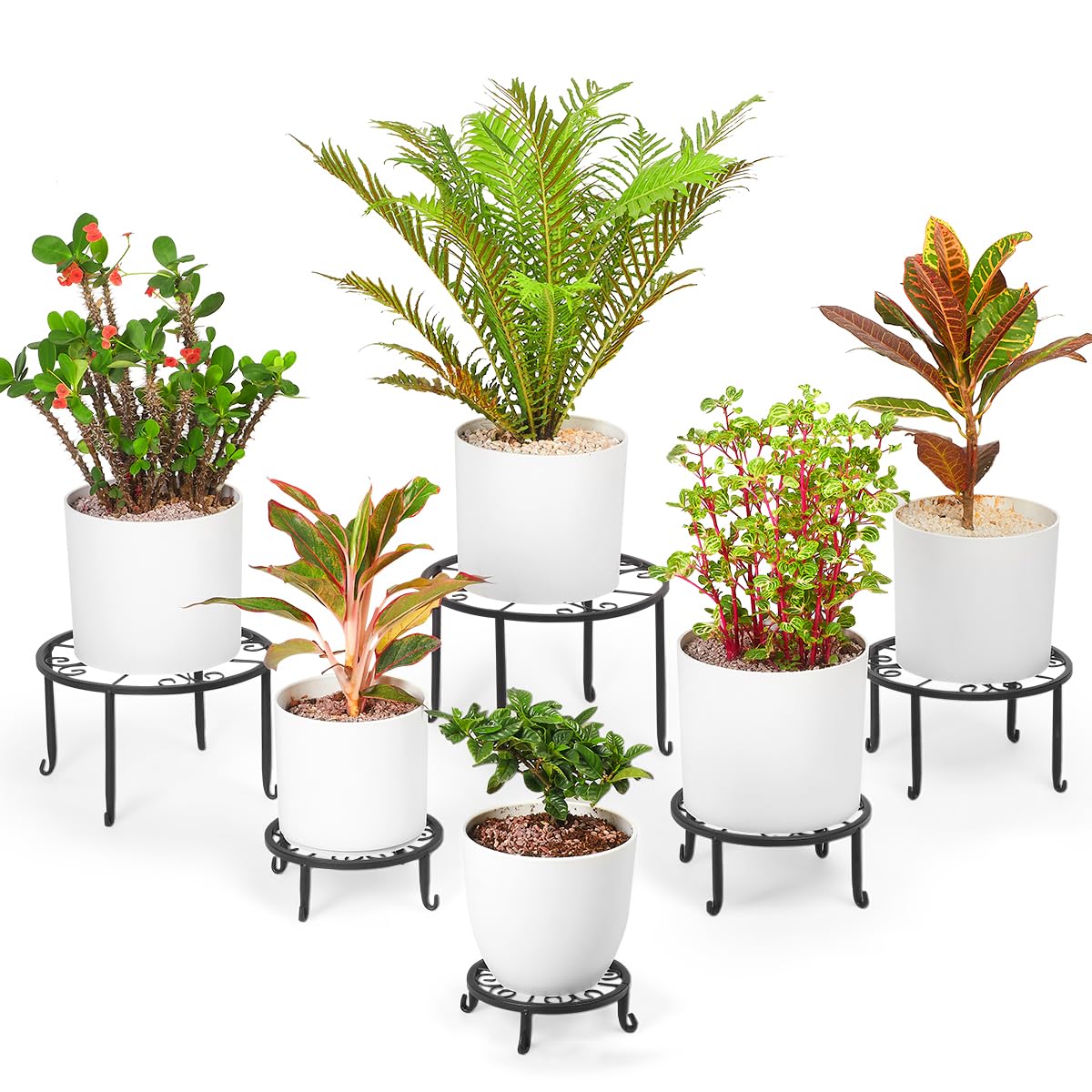Gar-Life 6Pcs Metal Plant Stand