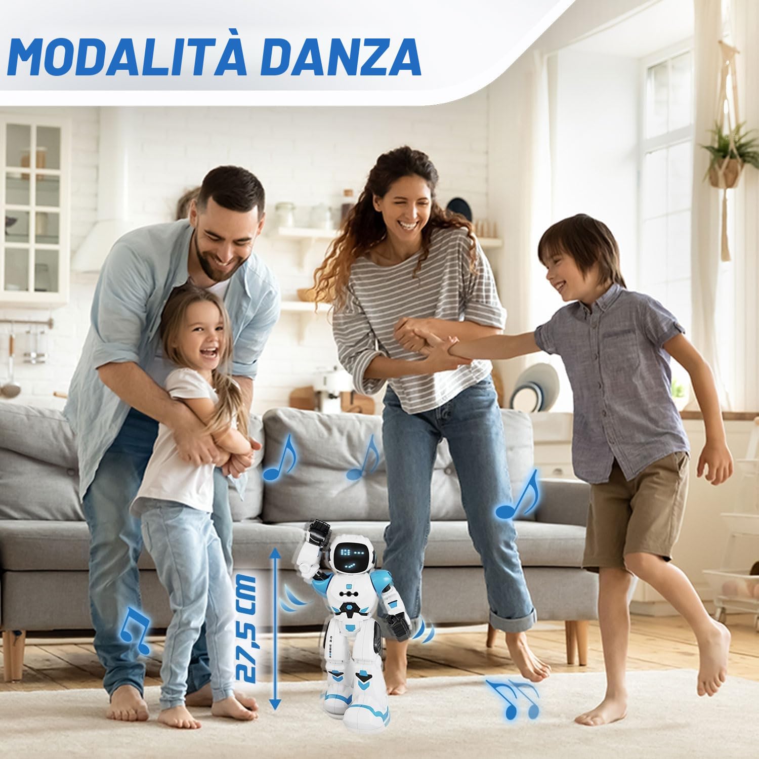 Xtrem Bots - Robbie, Robot Telecomandato, Giochi Educativi Interattivo Programmabile, Giocattolo per Bambini 5 Anni O Più