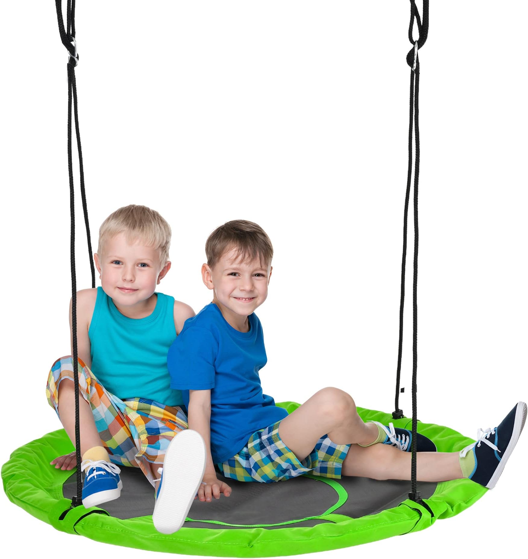 Balançoire Nid D'oiseau Relax4life - Diamètre 100 Cm, Hauteur Réglable 100-160 Cm, Charge Max 150 Kg