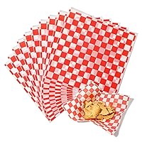 Vista 1 de Fit Meal Prep [250 hojas] Papel de delicatessen de 12 x 12 pulgadas, papel encerado seco a cuadros rojos y blancos para canasta de alimentos