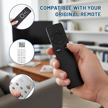 Remote Replacement, 4K Remote for Apple TV, Fit for APPLE TV 1st 2nd 3rd Generation, MC377LL/A A2169 A1842 A1625 A1427 A1469