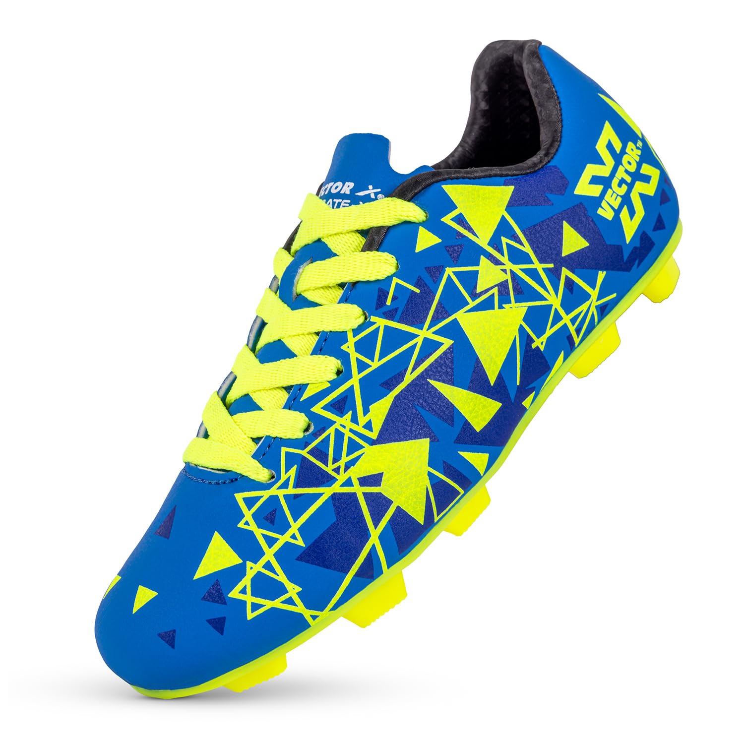 Vector X Nitro-X Kids Football Shoe/Studs for Men/Sports and Athletic Footwear with Synthetic Leather Upper/Comfortable Soccer Shoe (Blue-Green, Size-12)-image-3