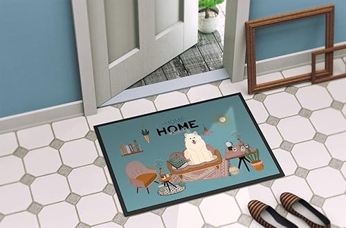Miniatura 4 de Caroline's Treasures CK7875MAT Samoyed Sweet Home Felpudo de 18 x 27 pulgadas, tapete para puerta delantera, interior y exterior, para entrada,