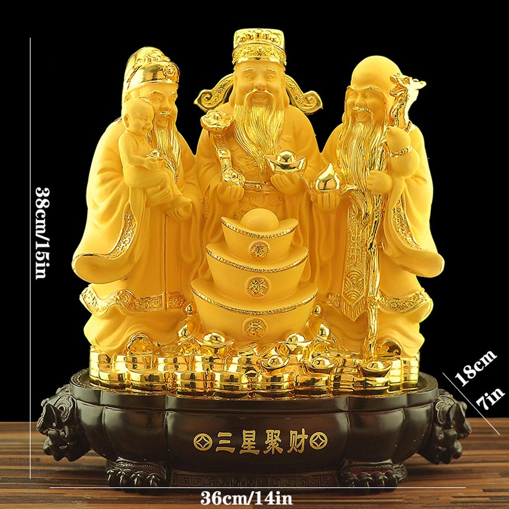 Posągi Feng Shui Dekoracja domu Przyciągaj bogactwo i szczęście Wystrój Feng Shui Wykwintne prezenty urodzinowe i parapetówkowe Salon Rzemiosło Dekoracje Dekoracje posągów