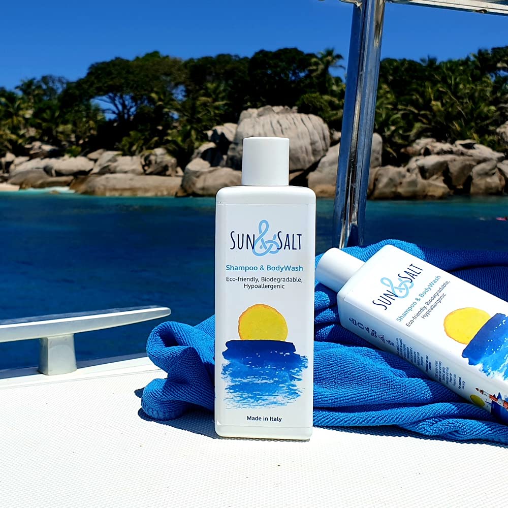 Sun&Salt: Doccia Shampoo 100% Eco-BIO-Natural, Perfetto Anche con l'acqua di Mare