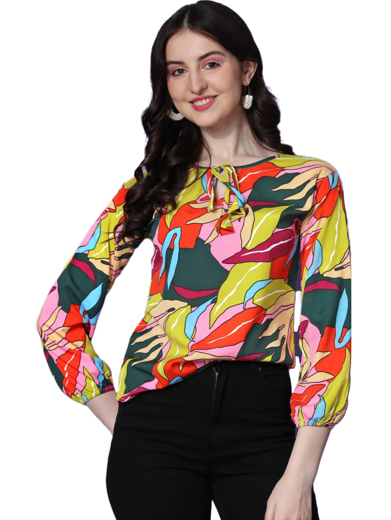 sheetal associates Women Casual Bishop Sleeve Solid Top-picture-25