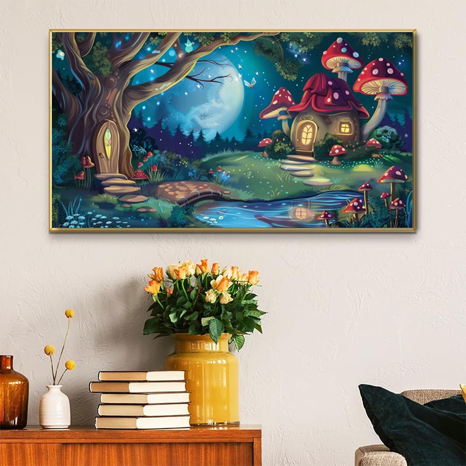 5D Diamond Painting Set Komplett,Natur 50x100cm Diamant Painting Bilder