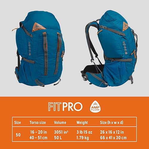 Miniatura 2 de Kelty Redwing - Mochila para transporte diario, caminatas de día, escuela, marco interno, cinturón de cadera, actualizado para 2022 (50 l  azul Lyon)