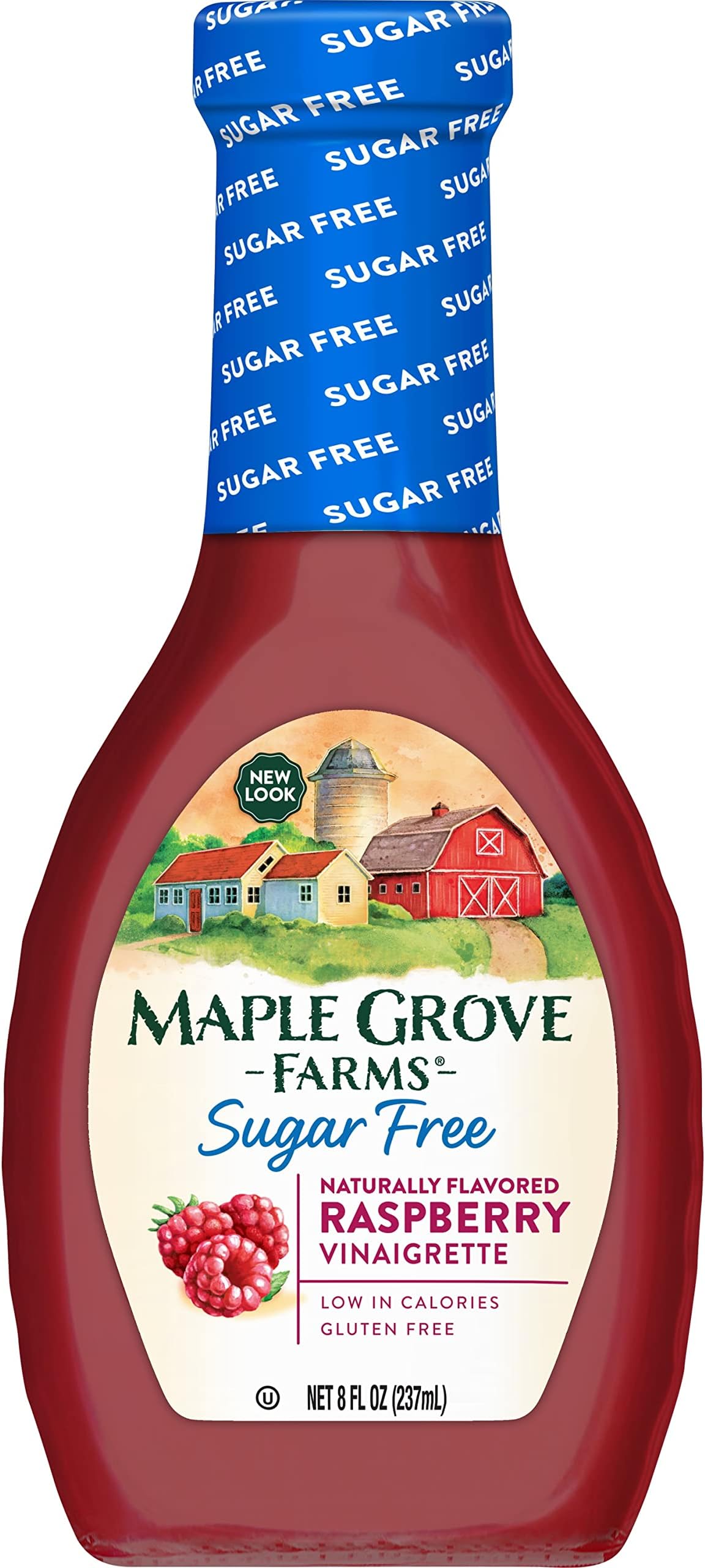 Sugar Free Salad Dressing, Raspberry Vinaigrette, 8 Ounce (Pack of 12)