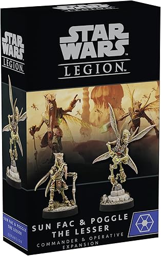 Atomic Mass Games Star Wars Legion Sun Fac & Poogle The Lesser Operative & Commander Expansion - Juego de estrategia en miniatura de mesa para niños
