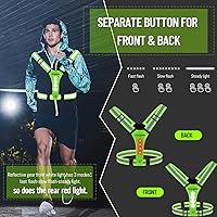 Vista 5 de CYCLESPEED Led Reflective Vest Running Gear, Light Up Vest for Night Walking, High Visibility USB Rechargeable Adjustable Running Lights for Runners