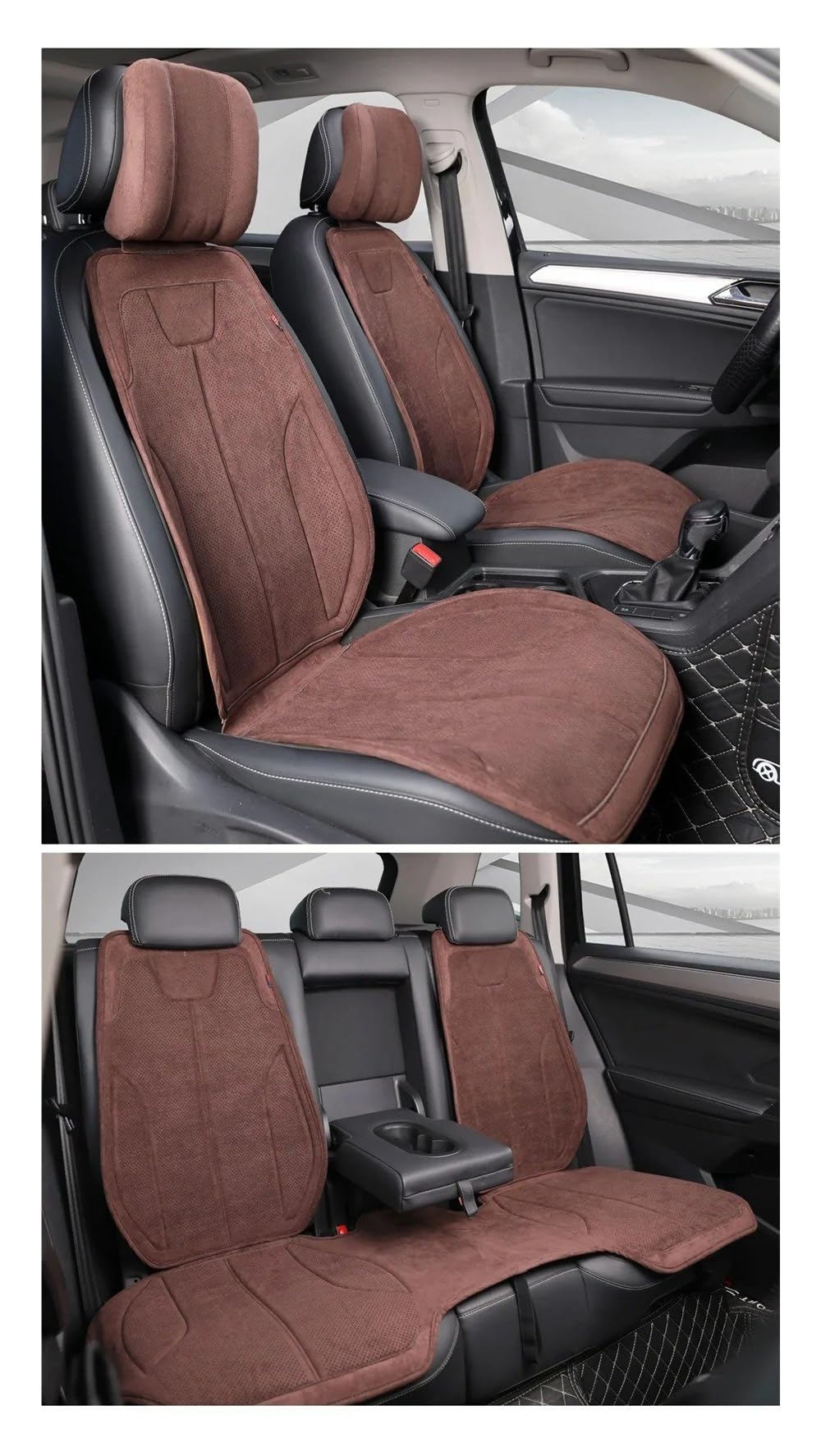 Housse siège voiture universelle ensemble complet daim et coton - 8