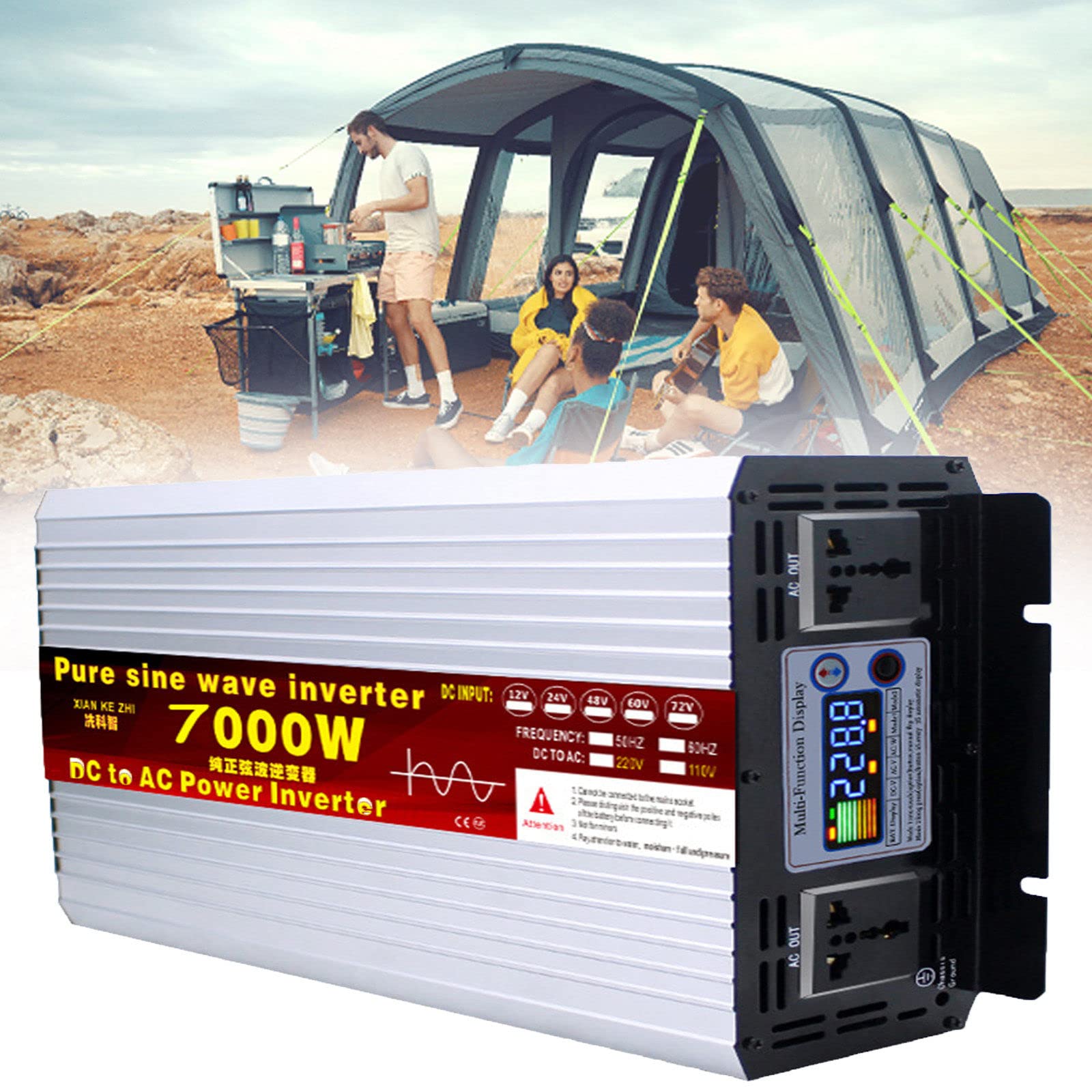 Inversor De Onda Sinusoidal Pura 48V/60V/72V A 220V - Potencia Hasta 20000W Para Electrodomésticos
