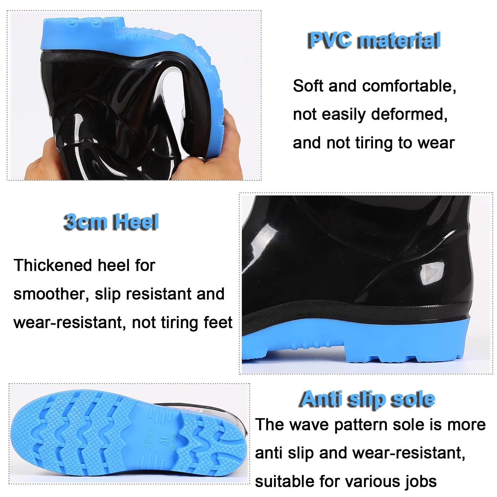 Wodery wędkarskie | ,Wodery wędkarskie, wodery biodrowe PVC Bootfoot Mężczyźni Kobiety Wędkarstwo Polowanie Zielony UK 4-9(6.5)