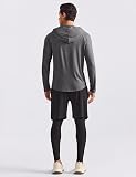 PINSPARK Men’s Lightweight Workout Hoodie Sweatshirt – Friction free raglan sleeves