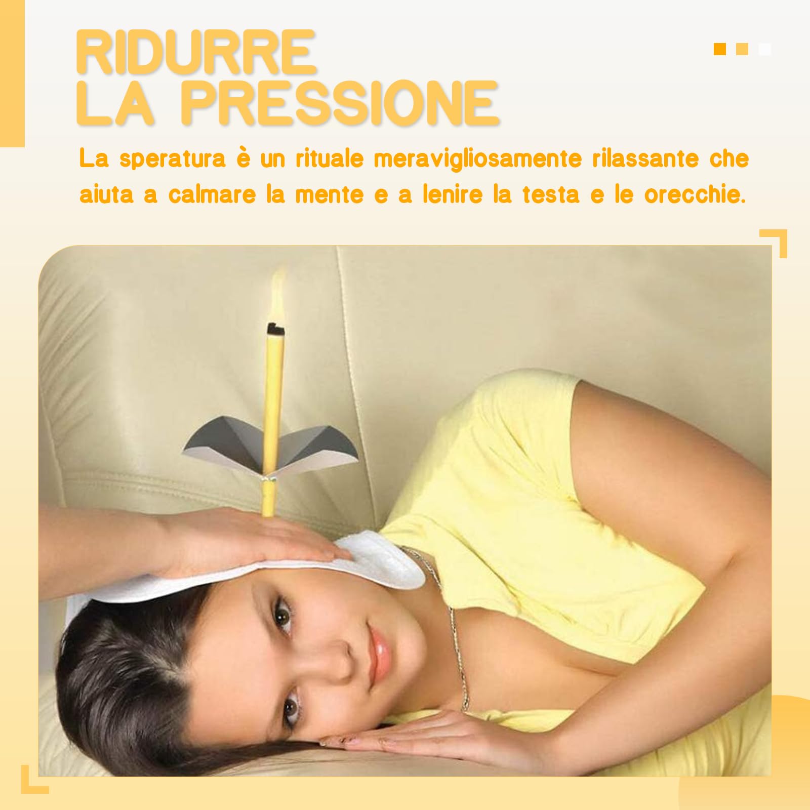 20 Pezzi Candele Orecchie Cerume, Beige 20 Pz Coni Orecchie Cerume con 10 Dischi Protettivi e 20 Tampone di Cotone, Candele per Orecchie Detergenti Naturali in Cera di Stoffa