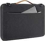 DOMISO 15-15.6 Inch Laptop Sleeve Bag Water Resistant Briefcase Messenger Shoulder Bag for ThinkPad L580/16" MacBook Pro/IdeaPad 320/Dell XPS 15/HP Envy x360/ASUS ROG Zephyrus/Acer Chromebook,Black