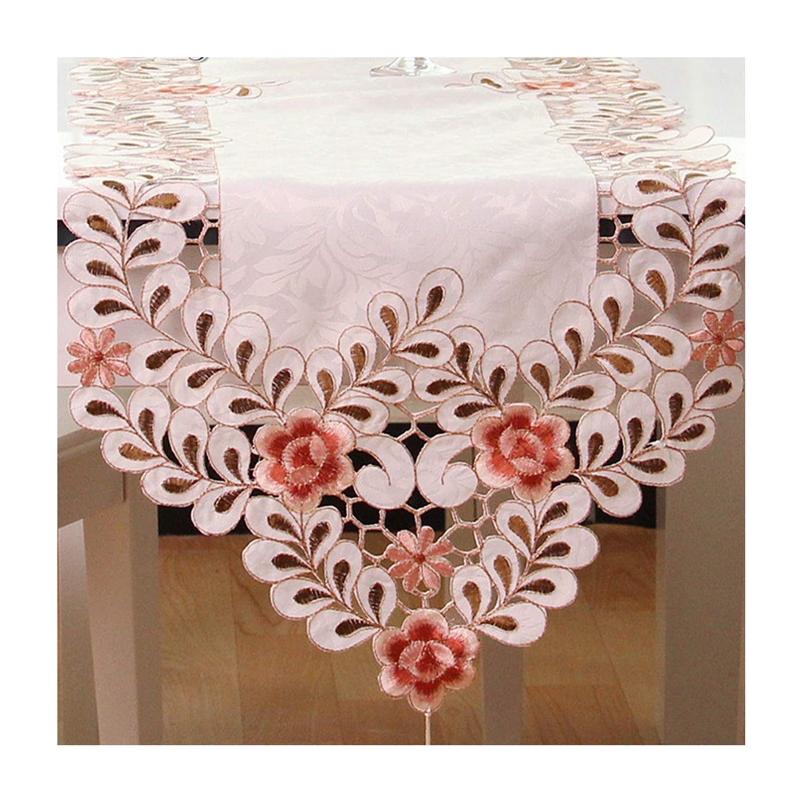 Epinki Chemin De Table Mariage 40x250 Cm Fleurs Broderie