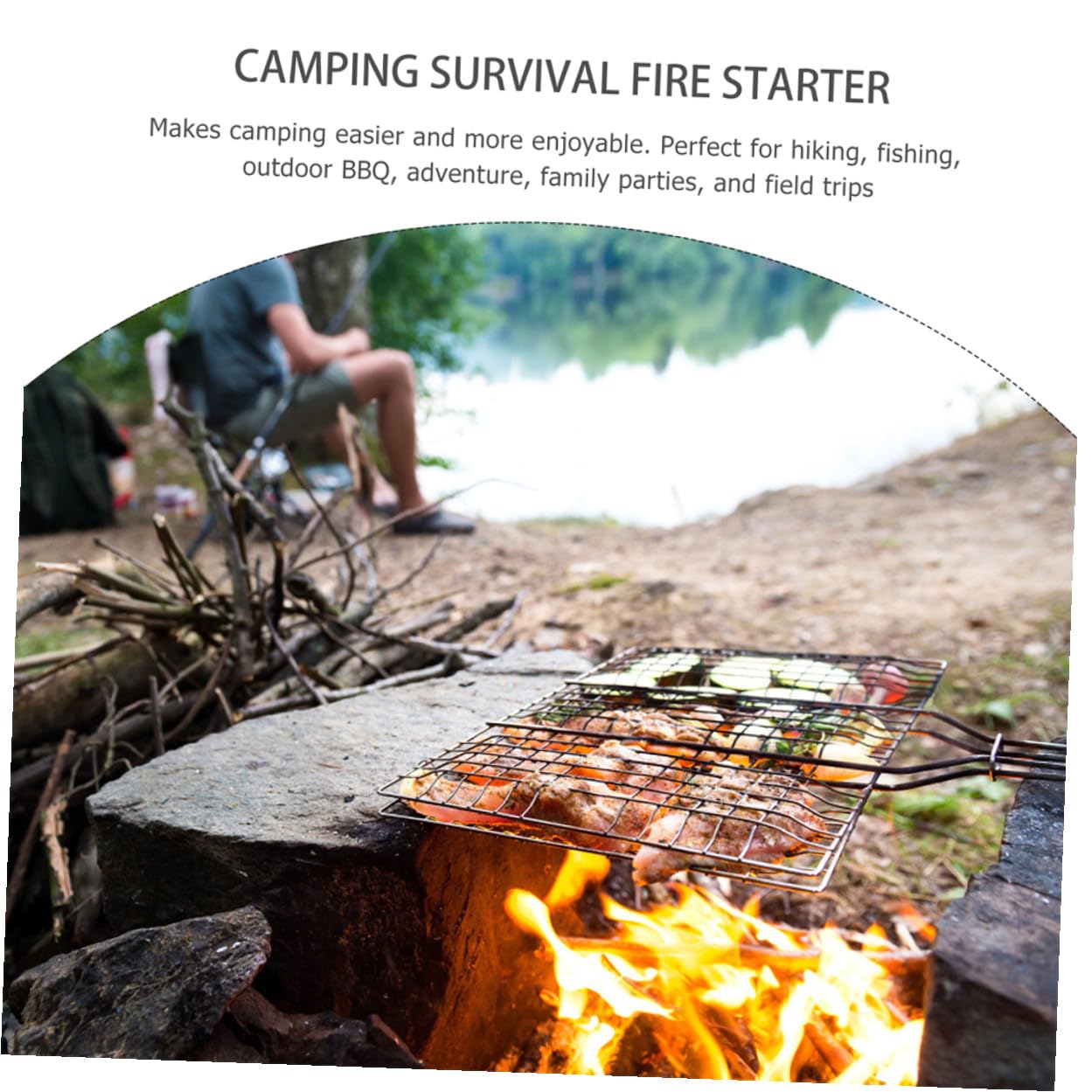 INOOMP Bâtons Allumage Bois Naturel pour Feu de Camp Allume-feu Pratique pour Camping Barbecue et Cheminée Kit Portable pour Allumer Rapidement Le Bois