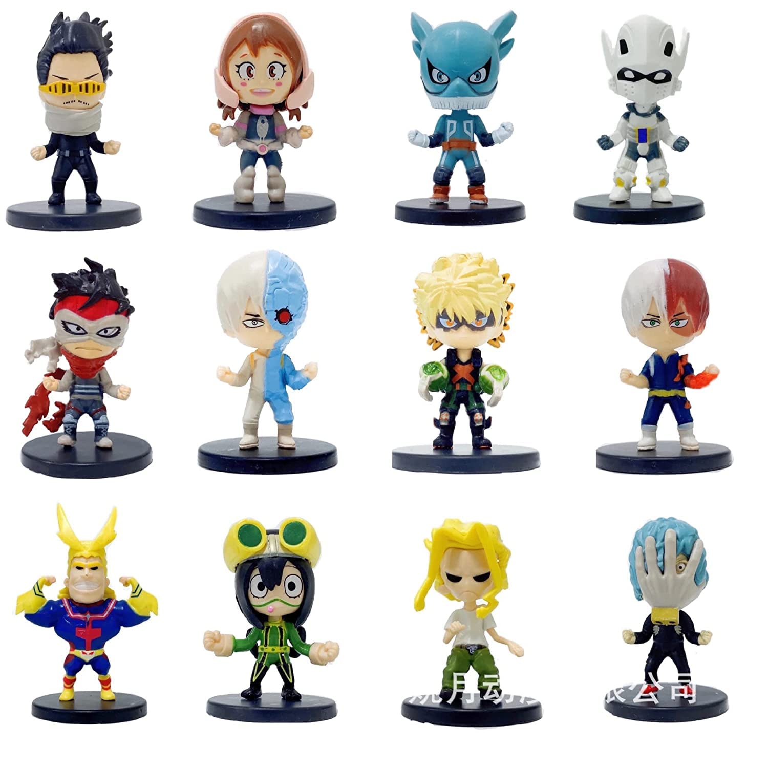 KENMA My Hero Academia 12 Set Action Figure Limited Edition Anime Figurine Car Dashboard, Decoration, Cake, Office Desk & Study Table (7cm)(Pack of 12)