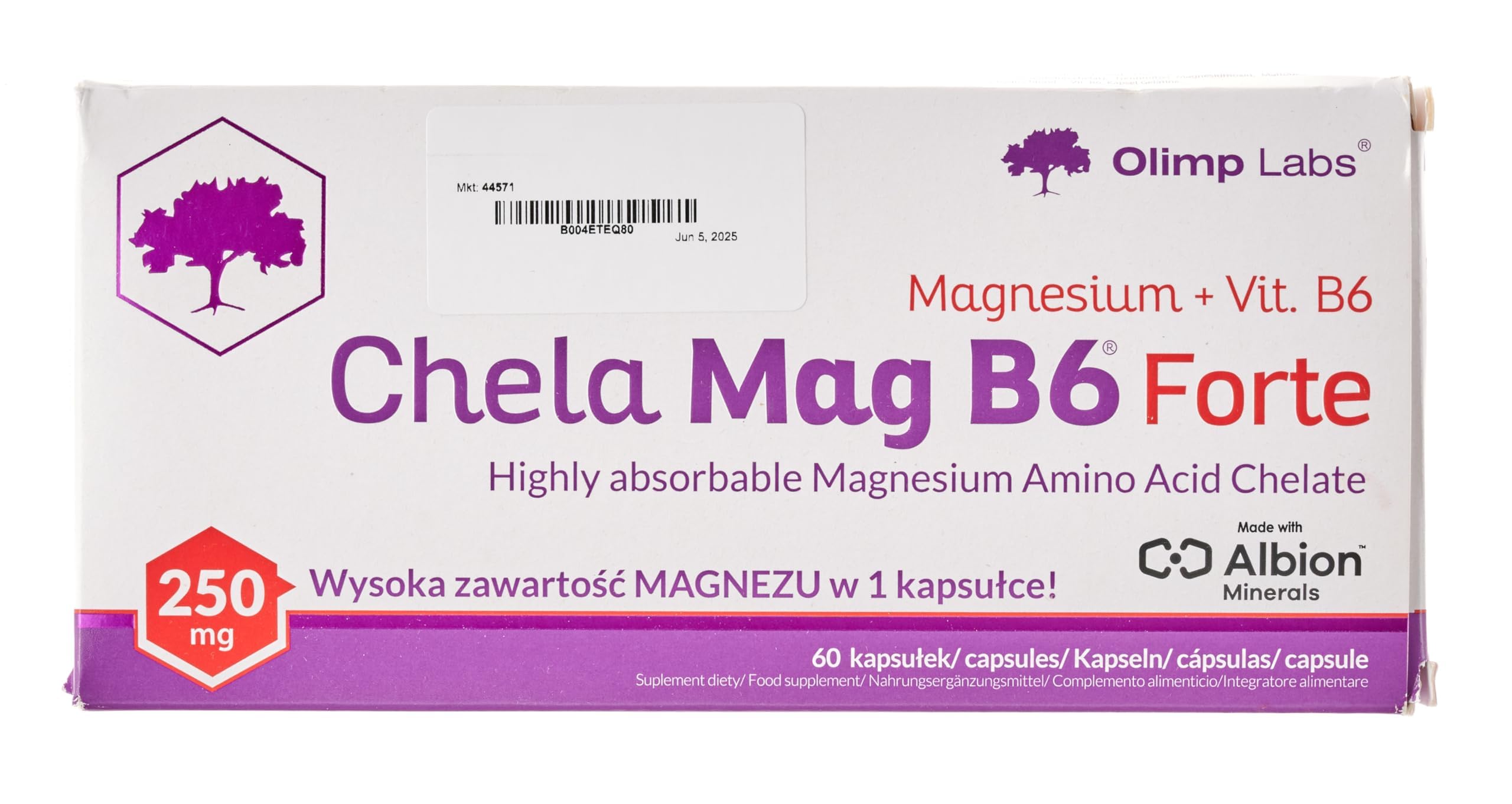 OLIMP SPORT NUTRITIONOlimp Labs Chela-Mag B6 Forte Capsules, Pack of 60 Mega Capsules