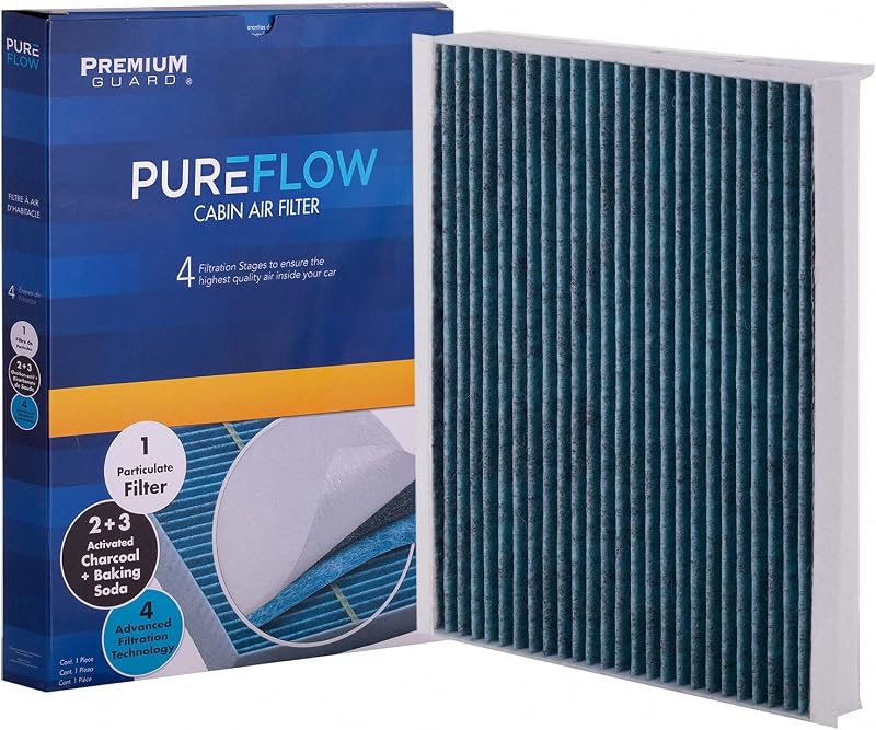 Filtro de ar-condicionado de cabine Premium Guard PUREFLOW PC8214X com carvão ativado para Ford F-150 e Super Duty – 1 unidade
