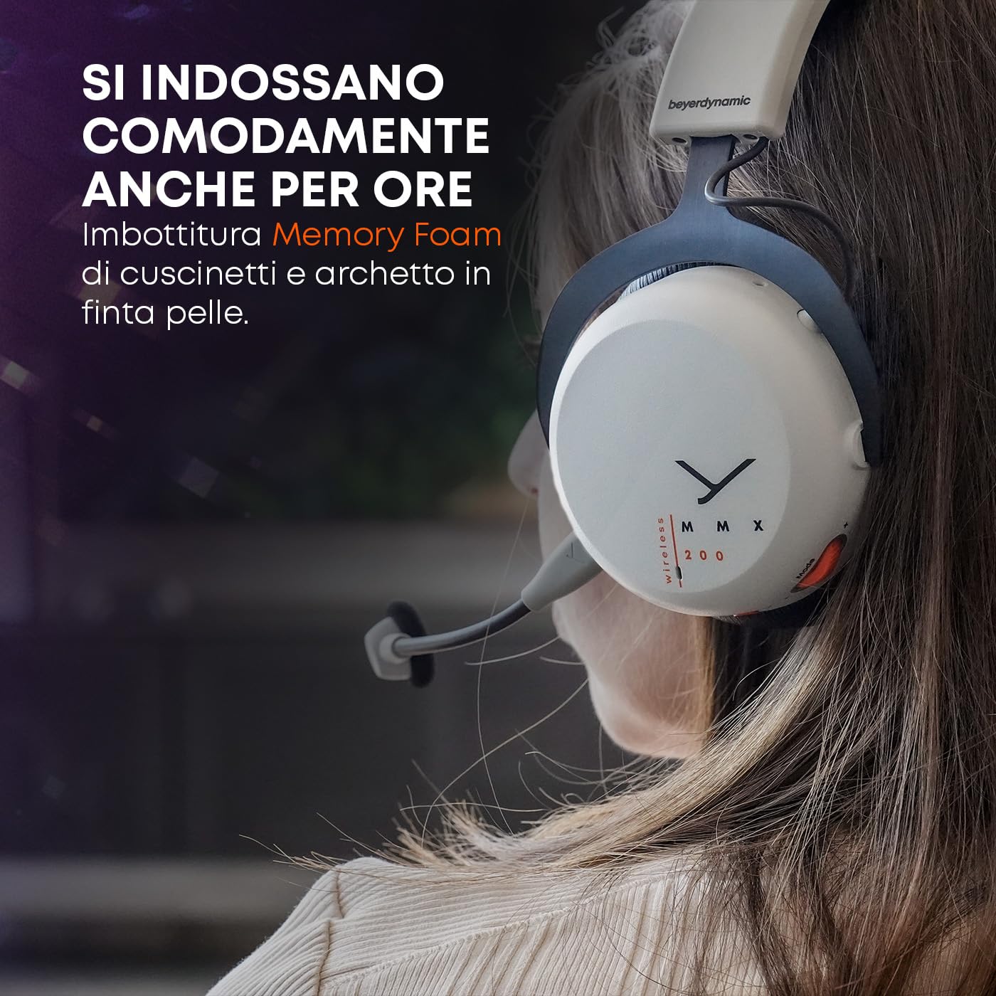 Casque gaming sans fil Beyerdynamic MMX 200 wireless Gris