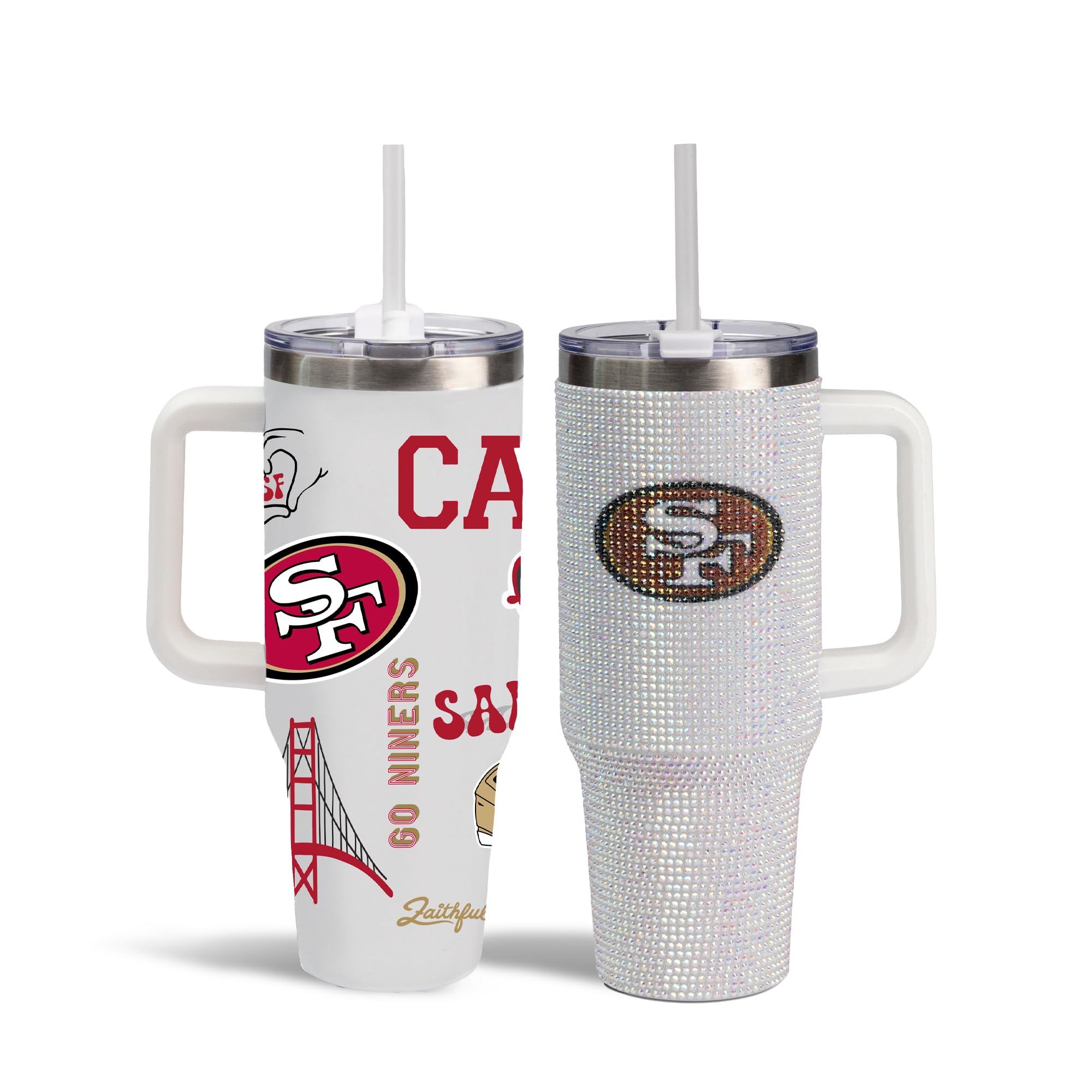 The Memory Company Officially Licensed 2-Pack Game Day Tumblers Team Spirit/Bling, San Francisco 49ers