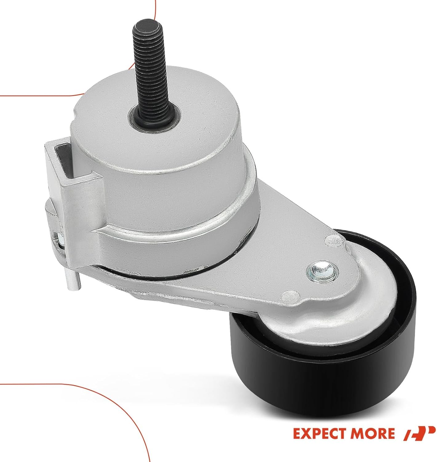 A-Premium Belt Tensioner Assembly with Pulley Compatible with Chevrolet Cruze 2010-2016, Sonic 2012-2018 & Saturn Astra 2008-2009 L4 1.8L, Replace# 55350422, 55563512