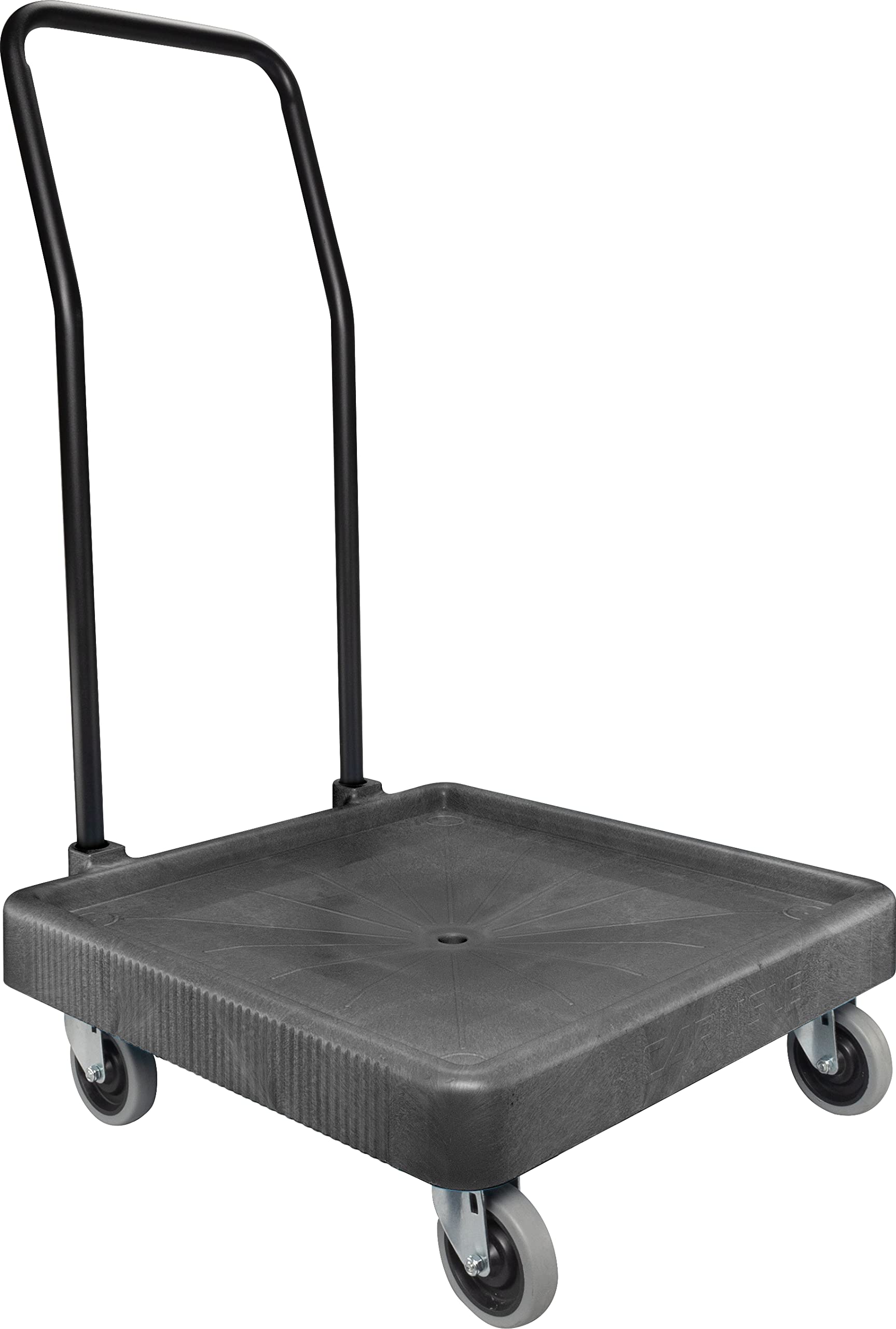Carlisle FoodService Products E-Z Glide Polypropylene Warewashing Rack Dolly with Handle – Compatible with 19.75in Warewashing Rack, Commercial Cart
