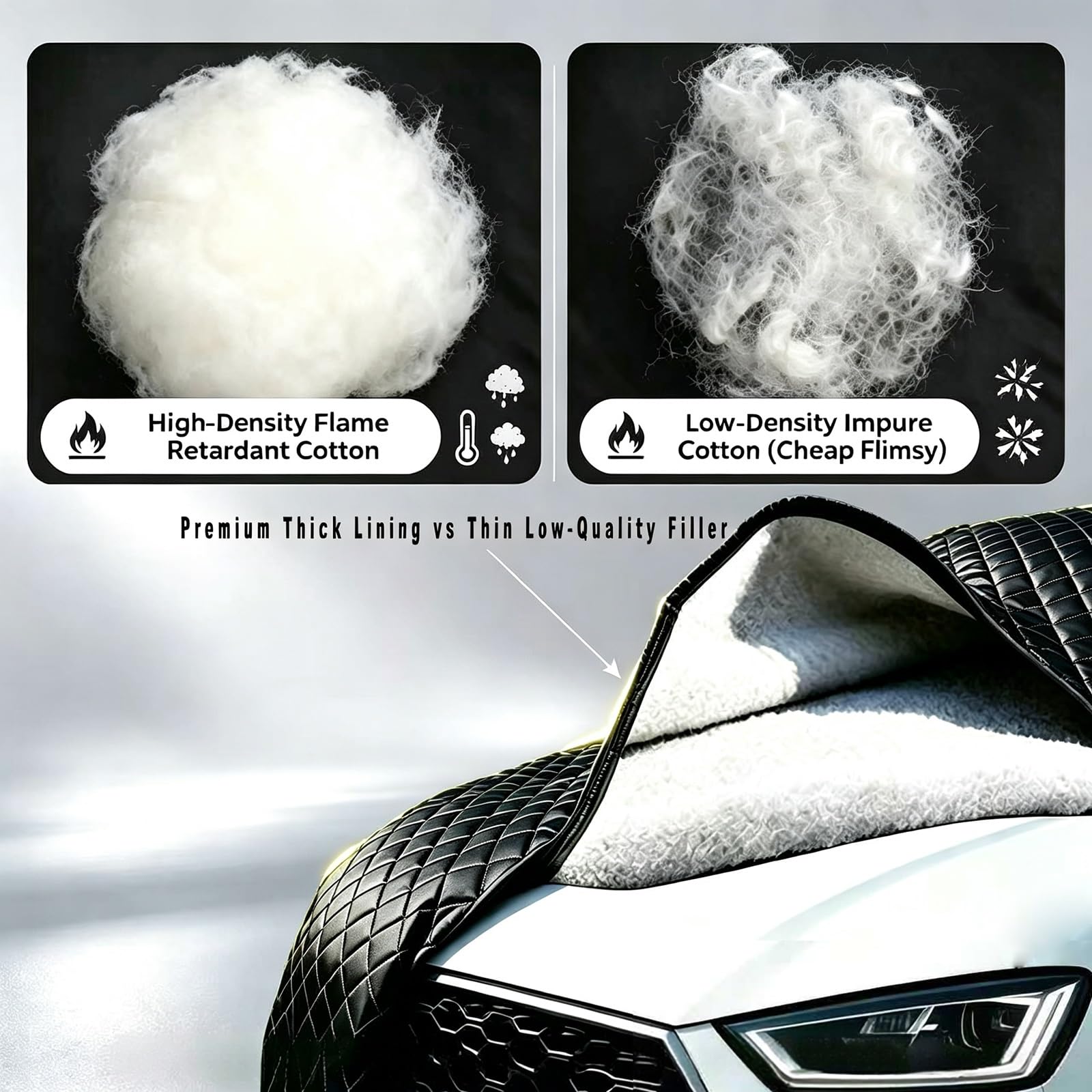 Telo Copriauto da Esterno per Dacia Duster Extreme MY26 Eco-G 120, Copriauto Antigrandine Tutte le Stagioni Impermeabile Anti-UV Anti-Neve Anti-Gelo