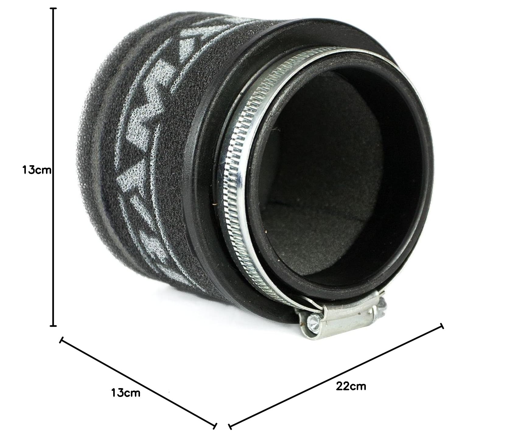 Ramair Filters Filtro aria per moto, nero, 58 mm, MR-016