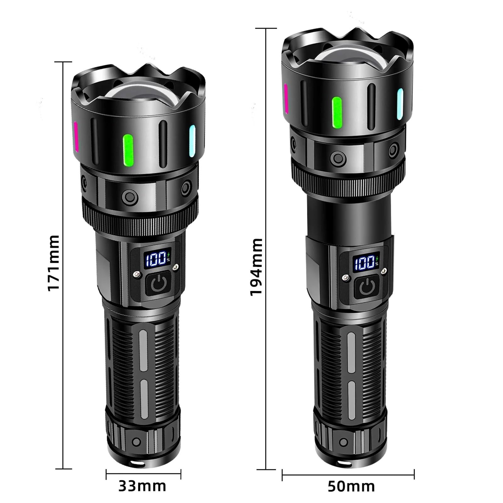 Latarka LED Latarka o dużej mocy 10000 Ultramocna latarka USB Akumulatorowa lampa LED Fluorescencja Wojskowa latarka taktyczna myśliwsko-kempingowa,biwakowania