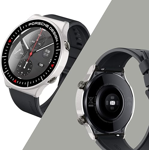 Miniatura 2 de Protector de pantalla compatible con Huawei Watch GT 2 Pro, protector de pantalla ultra fino de vidrio templado, protección general electrochapada,