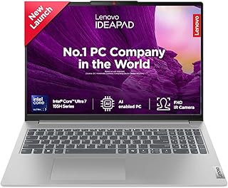 Lenovo IdeaPad Slim 5 Intel Core Ultra 7 155H Built-in AI 16" (40.64cm) WUXGA-IPS 300Nits Thin &amp; Light Laptop (16GB/1TB SS...