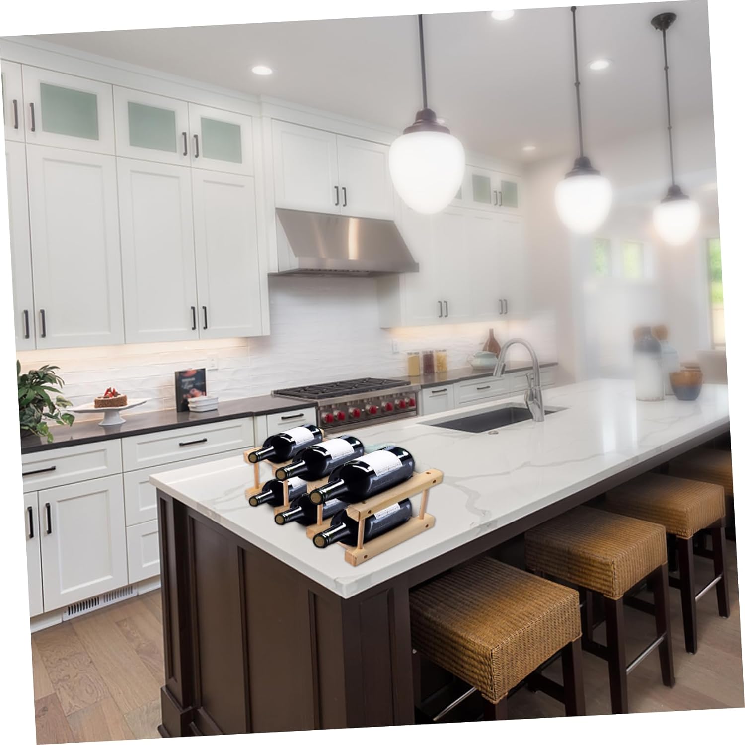 Elegant Red Wine Bottle Holder Wooden Wine Rack Home Storage Bottle Cradles