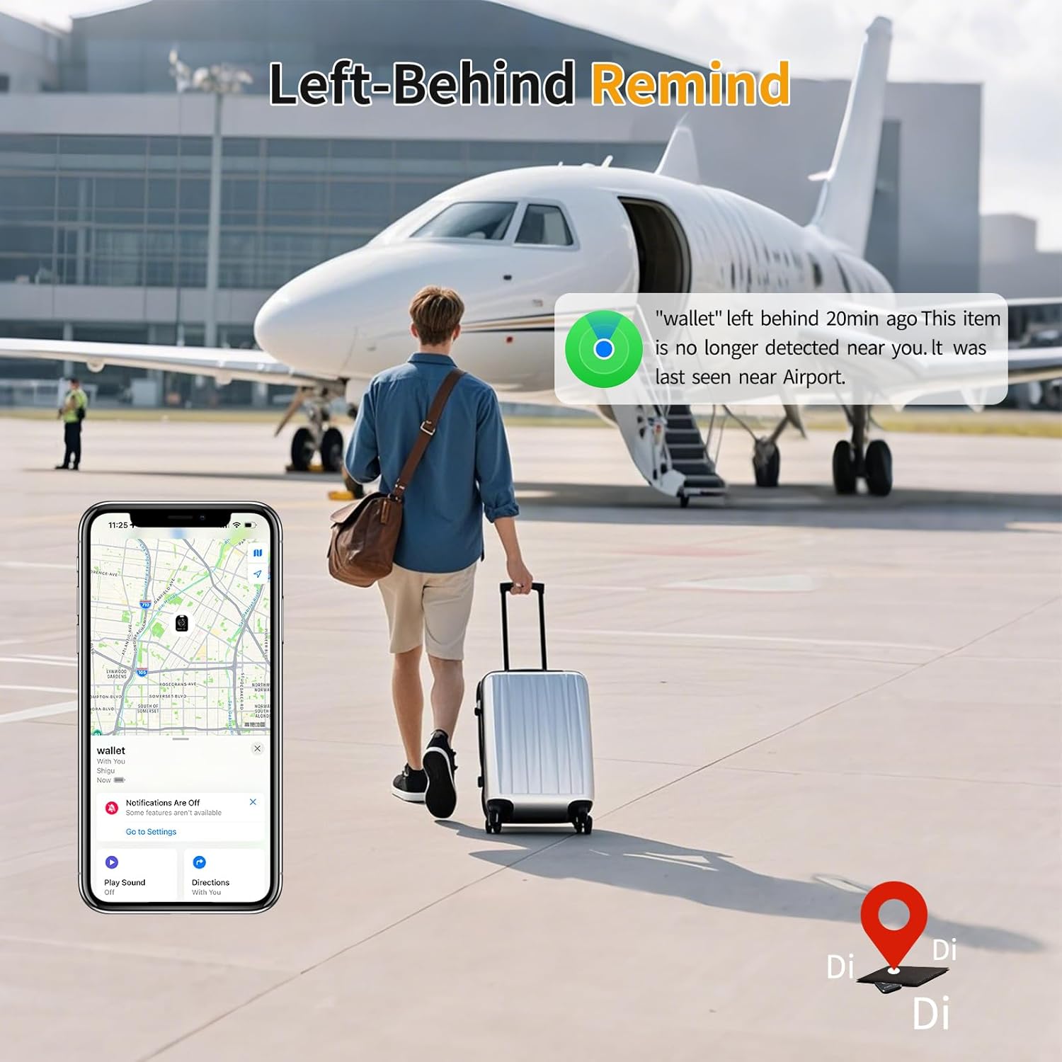 Mini Wallet Tracker Card, Key and Item Locator IP65 Waterproof Find Nearby Far Away iOS Only Work with Apple FInd My App Rechargeable Phone Finder for Keys, Bags More - Image 6