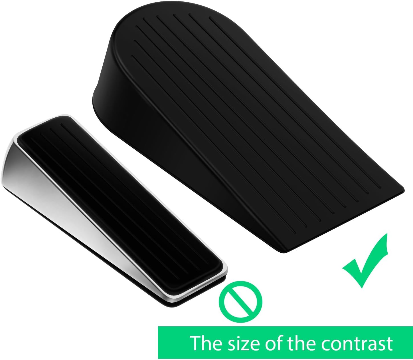 Uр Tо 60% оƒƒ EIOUMAX Big Door Stopper, Heavy Duty Rubber Door Stop Wedge,Multi Surface Design,Non-Scratching Door Stop 2 Pack