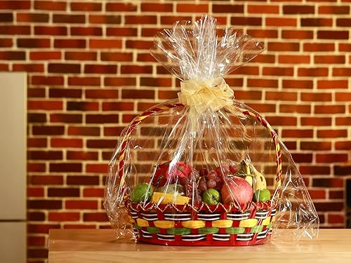 Miniatura 6 de Paquete de 50 bolsas grandes de celofán transparente de 24 x 30 pulgadas, bolsas de regalo de plástico resistente para regalos, artes, manualidades,