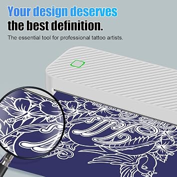 Tattoo Stencil Printer, GD88 Portable Thermal Tattoo Printer with Thermal Paper, Wireless Thermal Tattoo Printer with Phones & Pad for Artist & Beginners