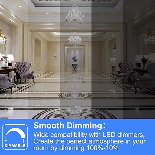 Vista 37 de ENERGETIC SMARTER LIGHTING Bombillas LED B11 E12 para candelabro equivalente a 60 W, bombillas LED regulables, blanco suave 2700 K, 550 lm, bombilla