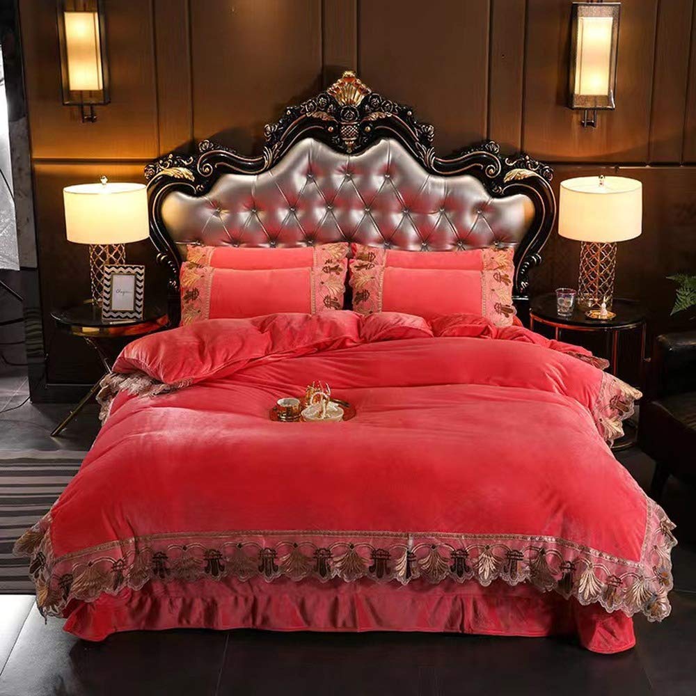 Drap et housse de couette velours cristal épais contre le froid hivernal dans la chambre