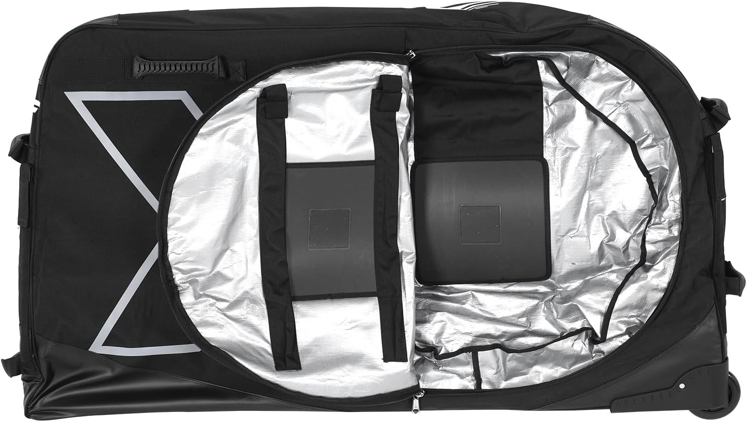 Bike Travel Bag With Wheels for 26/27.5/29in MTB & 700C Road Road Bike Travel Case Waterproof Oversized Capacity Bikes Box Bicycles Pro Transport Bikes Cover Wheel Protection Tubes & Z