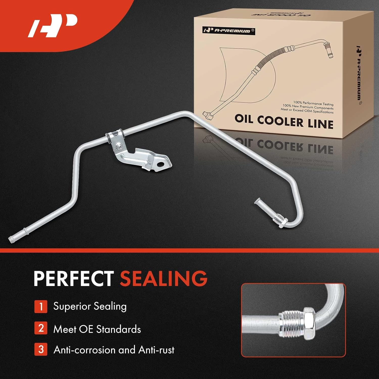 A-Premium Automatic Transmission Oil Cooler Line Hose Assembly Compatible with Ford Escape & Mercury Mariner, 2008