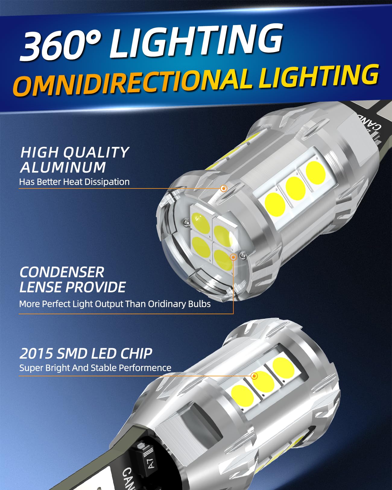 W16W T15 Żarówki LED CANBUS Bezbłędne 912 921 906 955 Niezwykle Jasne 16SMD 12V-24V do samochodów Tylne Światła Cofania Parkowania Tylne Światło Zapasowe 6500K Białe