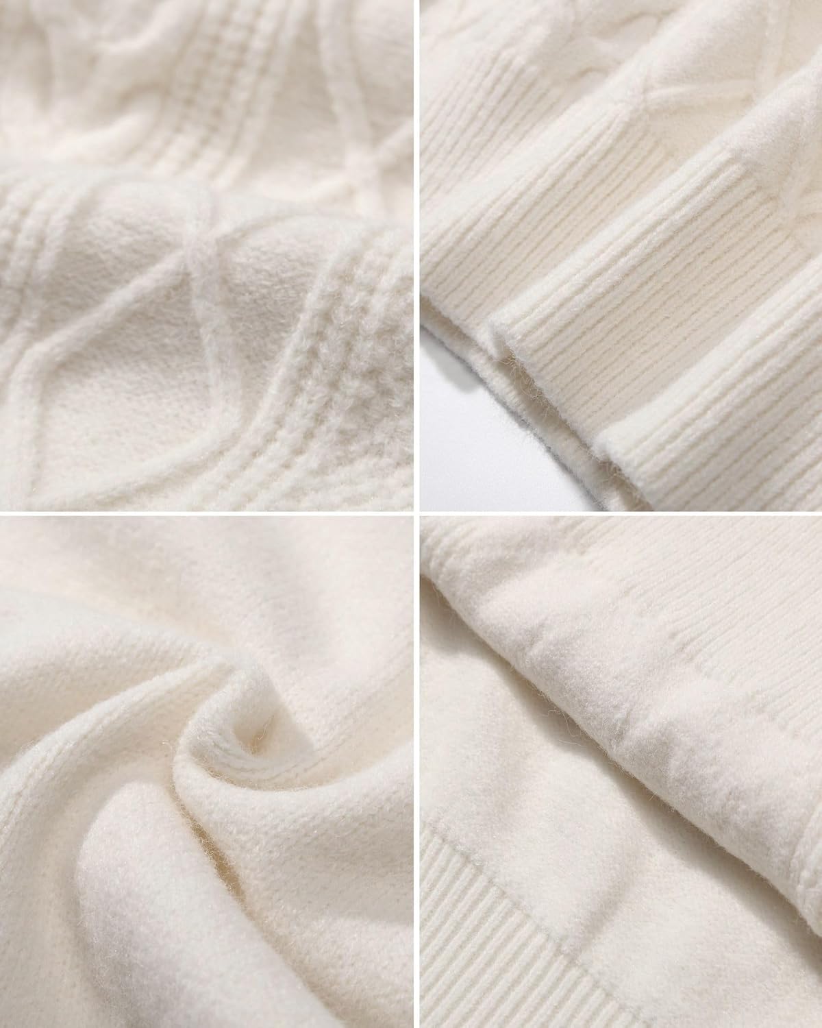 Mens Oversized Sweater Unisex Long Sleeve Cable Knit Sweaters Aesthetic Streetwear Casual Sweater Jumper Tops - Image 6